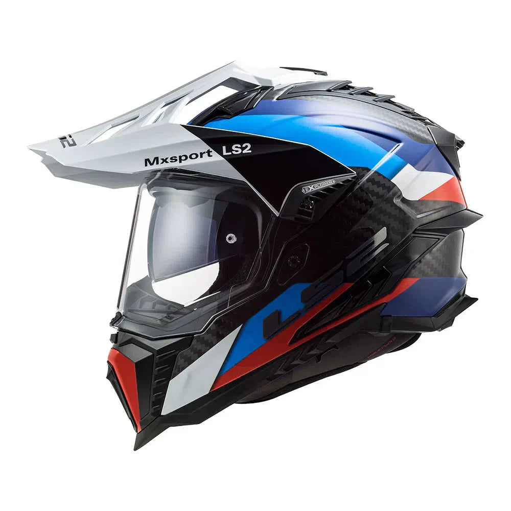 CAPACETE LS2 EXPLORER CARBON FRONTIER AZUL - Imagem 2