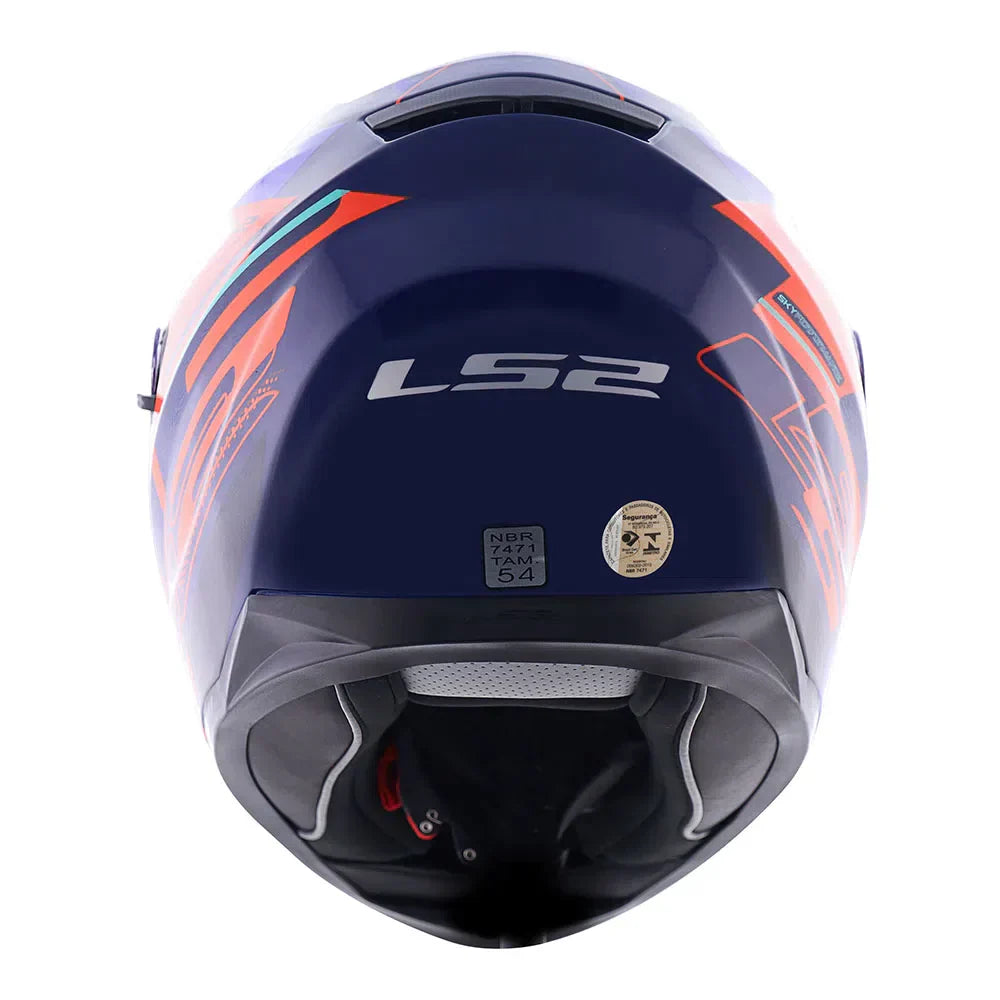 CAPACETE LS2 STREAM IXEL LARANJA - Imagem 3