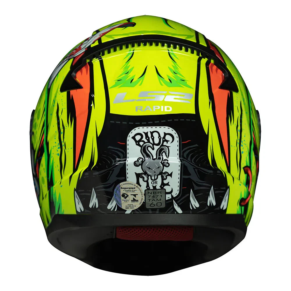 CAPACETE LS2 RAPID BADASS AMARELO - Imagem 3
