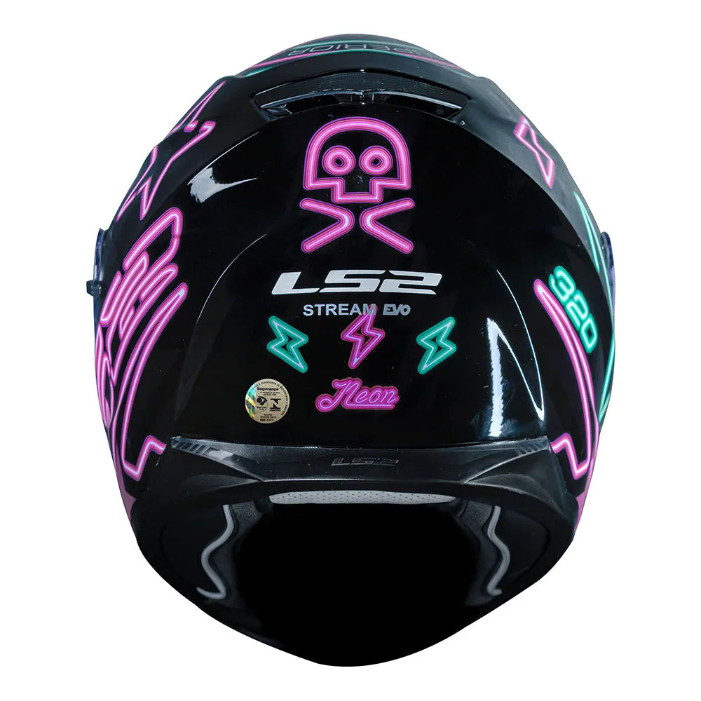 CAPACETE LS2 STREAM NEON ROXO - Imagem 3