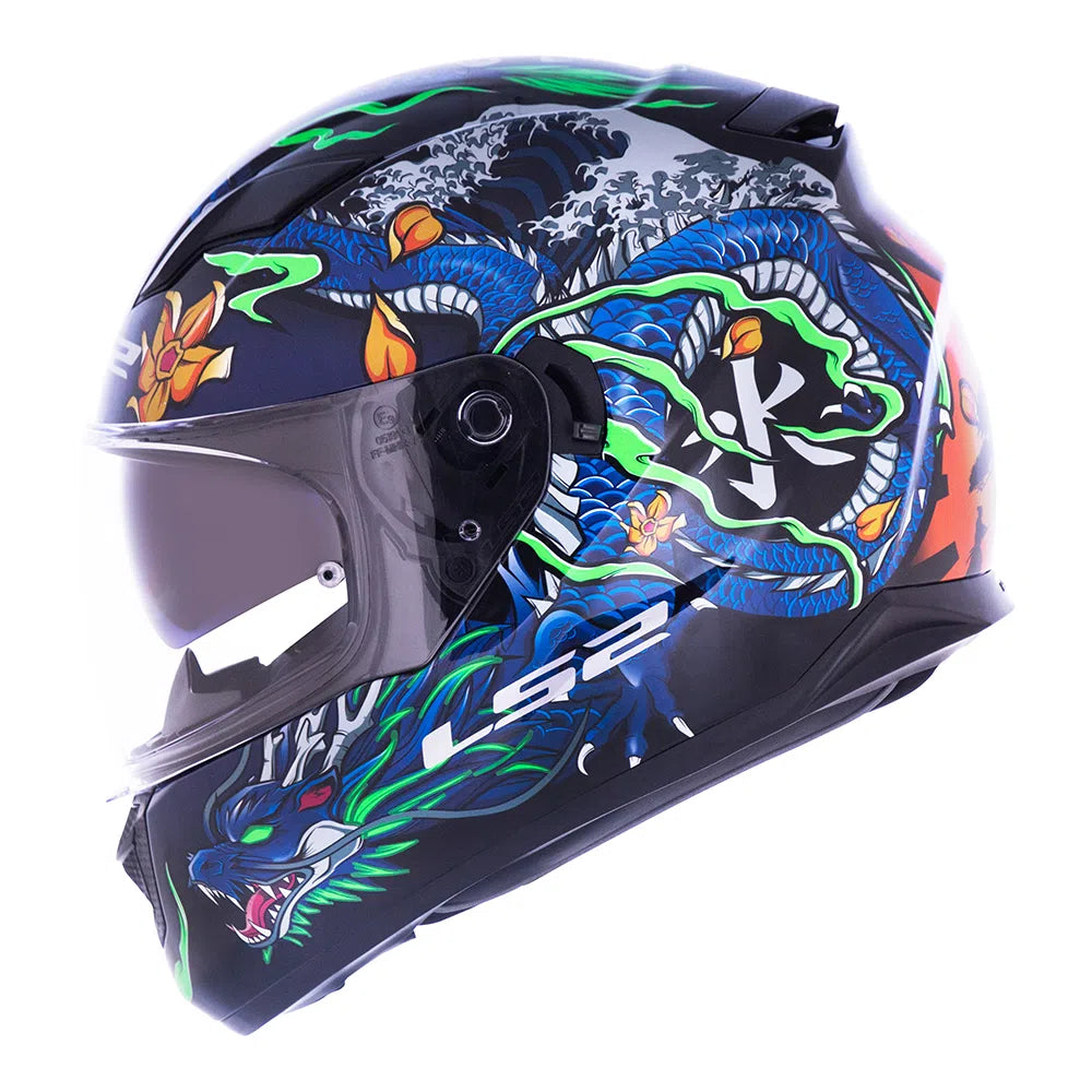CAPACETE LS2 STREAM WARRIOR AZUL - Imagem 2