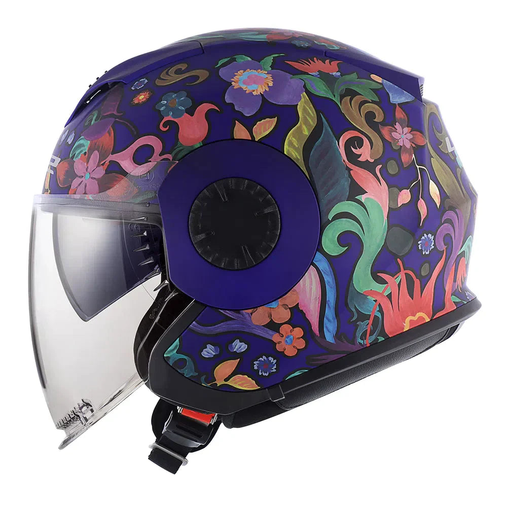 CAPACETE LS2 VERSO FLORA BRASIL ROXO - Imagem 2